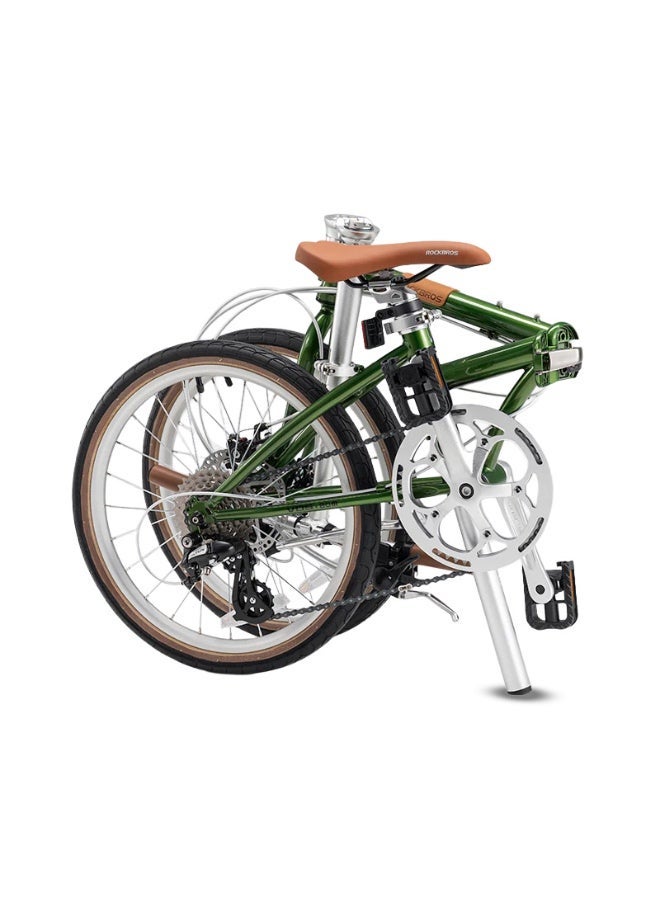 Dahon Boardwalk D8 20" Green Folding Bike | 8-Speed Shimano Drivetrain, 4130 Cro-Mo Steel Frame | 20" Wheels, V-Brakes, 12.3kg Weight - Image 2